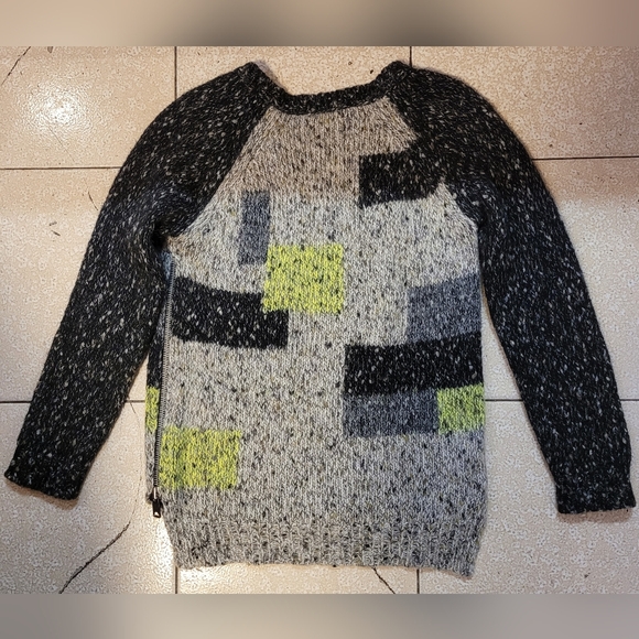 Scotch & Soda / MAISON SCOTH Designer Mohair Blend Knit with Side Zip A - Picture 2 of 12